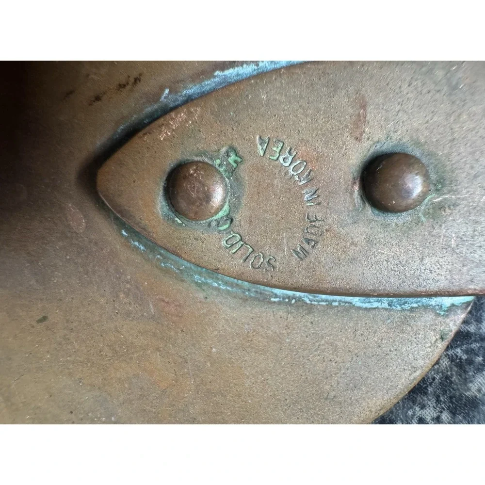 Vintage Solid Copper Utensil Spatula With Hook Made‎ In Korea